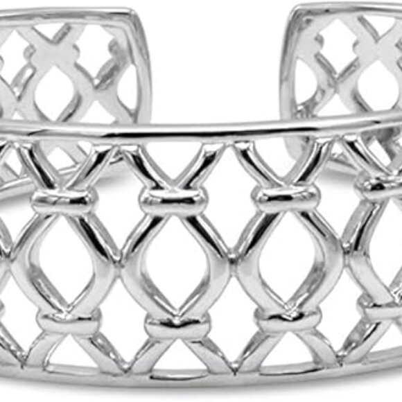 NWOT ARIVA LIVING IN FINE JEWELRY High Polish Sterling Silver Hinged Cuff - Picture 6 of 16